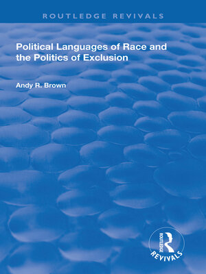 cover image of Political Languages of Race and the Politics of Exclusion